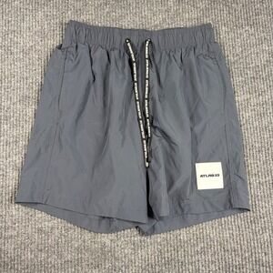 H&M Shorts Mens S Atelier 8.13 Swim Trunks Gray Size Small ATLR8.13 Drawstring